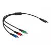 DELOCKi USB-laadimiskaabel 3-in-1 USB-C / Lightning / Micro-USB 30 cm