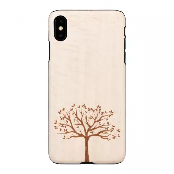 Telefoniümbris man and wood iPhone XS Max jaoks — õunapuupuit, must