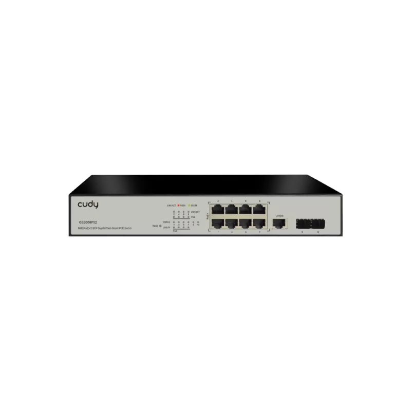 Hallatav lüliti Cudy GS2008PS2 L2 Gigabit Ethernet 8 porti PoE