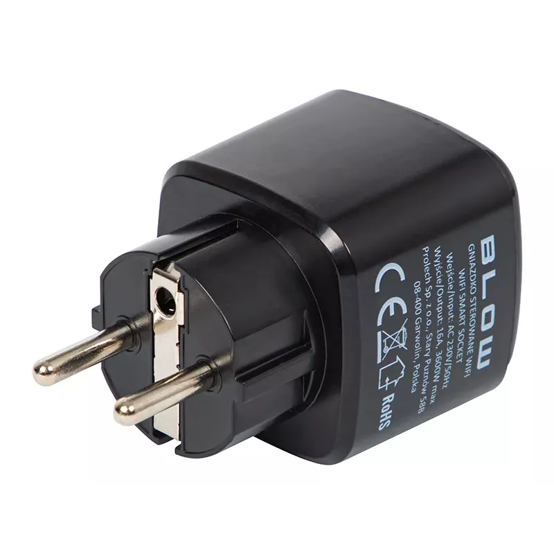 BLOW TUYA V3 nutipesa, WiFi-juhitav 16A, ühe pistikupesaga, kaugjuhtimisega SISSE/VÄLJA