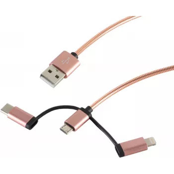 USB-kaabel S/CONN 14-50074 USB 2.0 1 m USB A Micro-USB B Roosikuldne