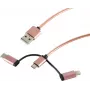 USB-kaabel S/CONN 14-50074 USB 2.0 1 m USB A Micro-USB B Roosikuldne