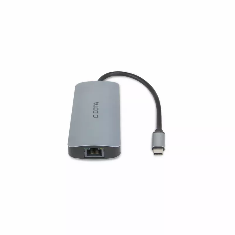Dicota USB-C 8-in-1 Multi Hub 4K PD 100W hõbedane