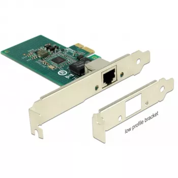 DeLock PCI Express kaart > 1 x Gigabit LAN - võrguadapter - PCIe 2.1 madalprofiil - Gigabit Ethernet