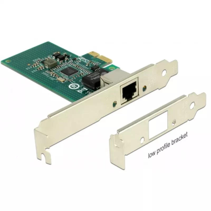 DeLock PCI Express kaart > 1 x Gigabit LAN - võrguadapter - PCIe 2.1 madalprofiil - Gigabit Ethernet
