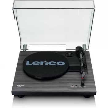 Rihmajamiga audio-plaadimängija Lenco LS-10 must, sisseehitatud kõlaritega, 33/45 p/min, RCA-väljund, kõrvaklappide pesa