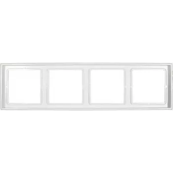 Seinakinnitusplaat / lülitikate Jung LS 984 WW, valge, duroplast, kruvideta, 81×294 mm