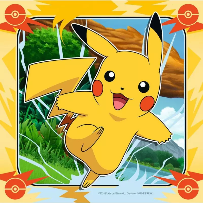 Pusle Ravensburger Pikachu, Charizard ja Eevee — 147 tükki, alates 5. eluaastast, 210×? mm