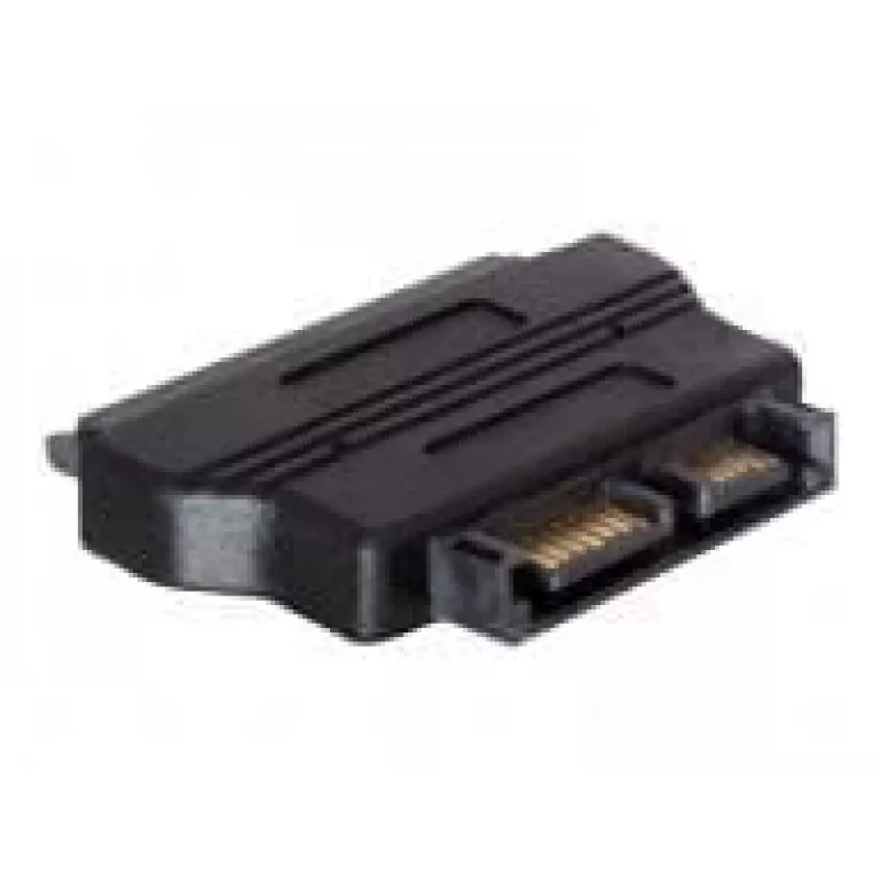 SATA adapter SATA 22-kontaktiline pistikupesa kuni SATA 13-kontaktiline isane must DeLOCK
