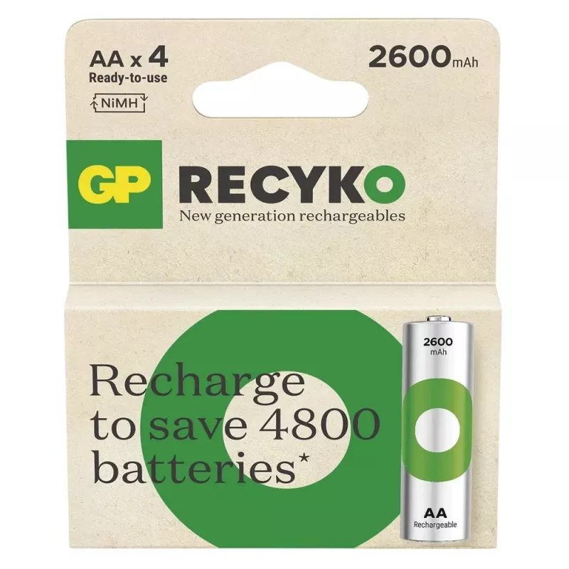 Patareid R6/AA NI-MH 2 600mAh blister 4 tk.