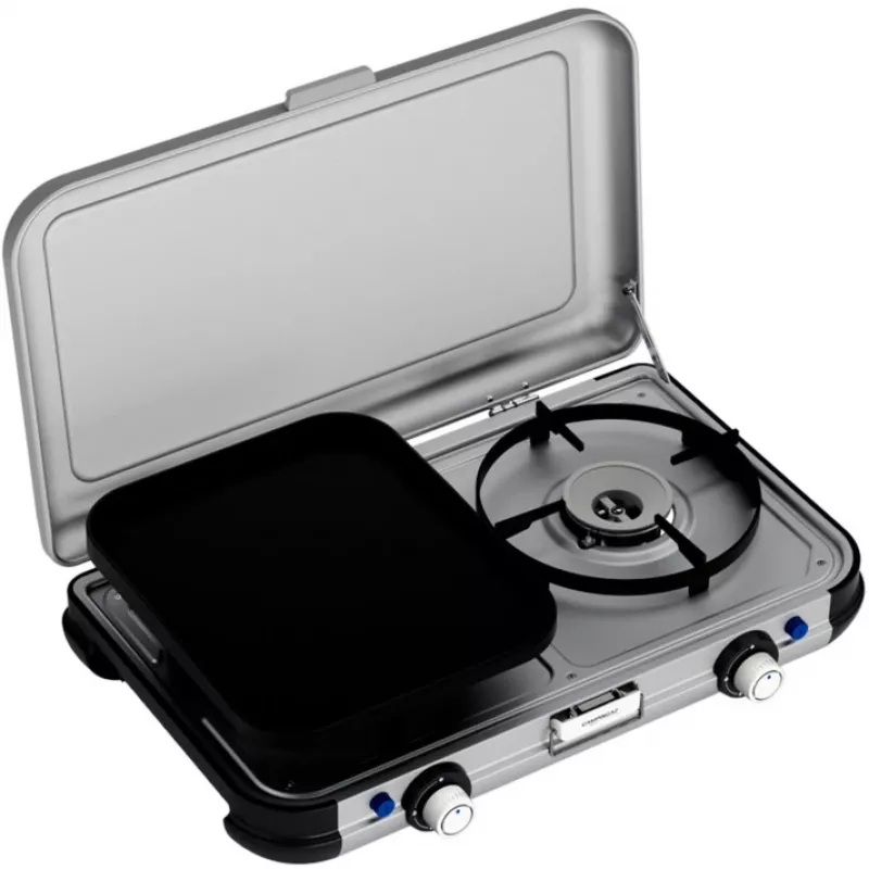 Kaasaskantav grillpliit Campingaz 2213311 — 2 tsooni, 5,4 kg, 490×350 mm, must/hall/hõbedane