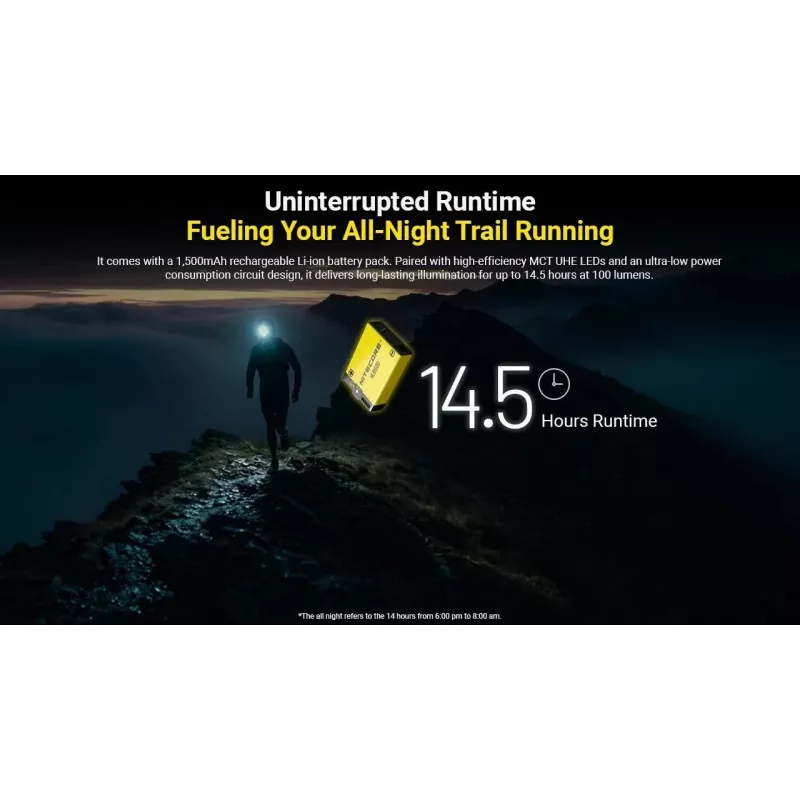 Nitecore UT27 MCT Must, Kollane Pealamp LED