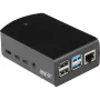 JOY-IT RPI CASE ALU06 - Korpus Raspberry Pi 4-le, Alu, must (RB-ALUCASEP4+06)