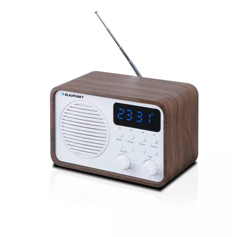 Kaasaskantav raadio Bluetoothi ja USB-ga BLAUPUNKT PP7BT, värv: pruun puit/valge