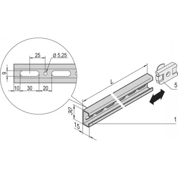 SCHROFF C-RAIL F.600W CABINET 450L 4X - riiulitarvik (22114455)