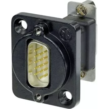 Neutrik D-SUB adapter D-SUB-pistik 15 kontaktiga - D-SUB-pesa 15 kontaktiga NADB15MF-B 1 tk (NADB15MF-B)