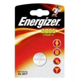 Ühekordne liitium-nööppatarei Energizer CR2025 3 V, 1 tk