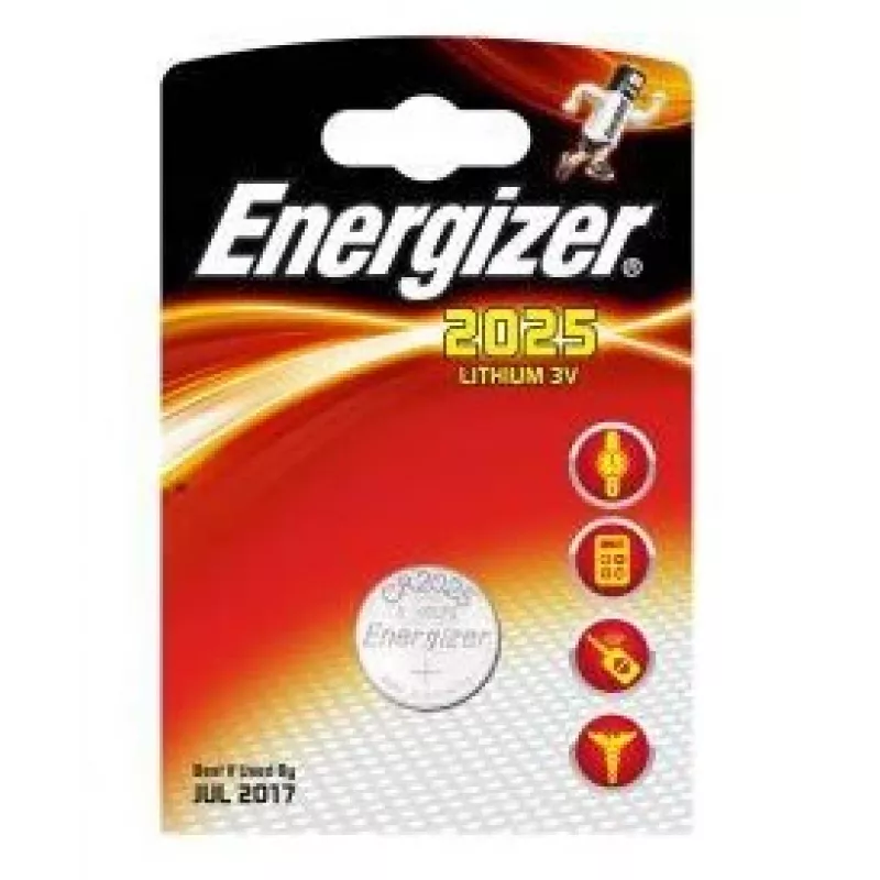 Ühekordne liitium-nööppatarei Energizer CR2025 3 V, 1 tk