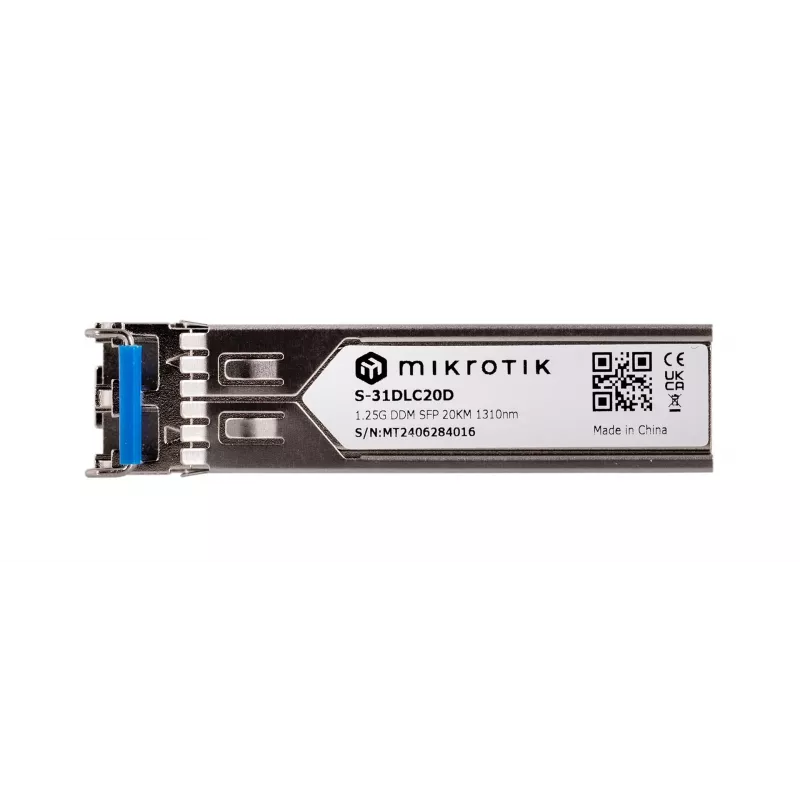 Võrgutransiiveri moodul MikroTik S-31DLC20D SFP 1310 nm 1250 Mbit/s 20 km LC