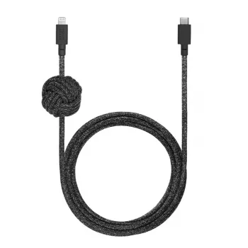 USB-C to Lightning kaabel Native Union Night kaabel 3 m — must/hall, 3 m pikkus