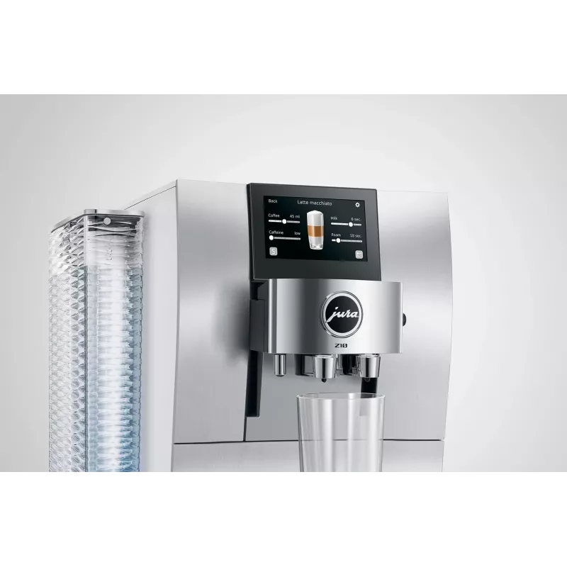 Täisautomaatne espressomasin JURA Z10 (EB) — 2,4 l veepaak, sisseehitatud veskiga, 1450 W, alumiinium/valge