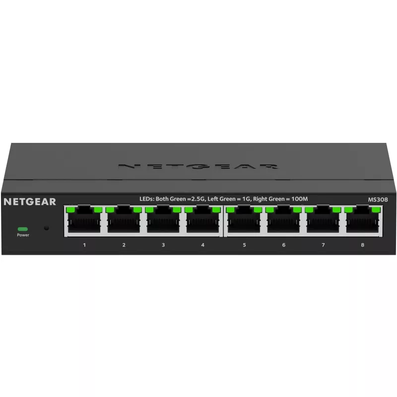 NETGEAR MS308 Haldamata 2.5G Ethernet (100/1000/2500) Must