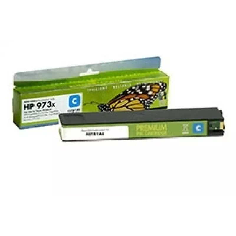 Ühilduv Static-Control HP tint nr 973X tsüaan (F6T81AE) uus kiip