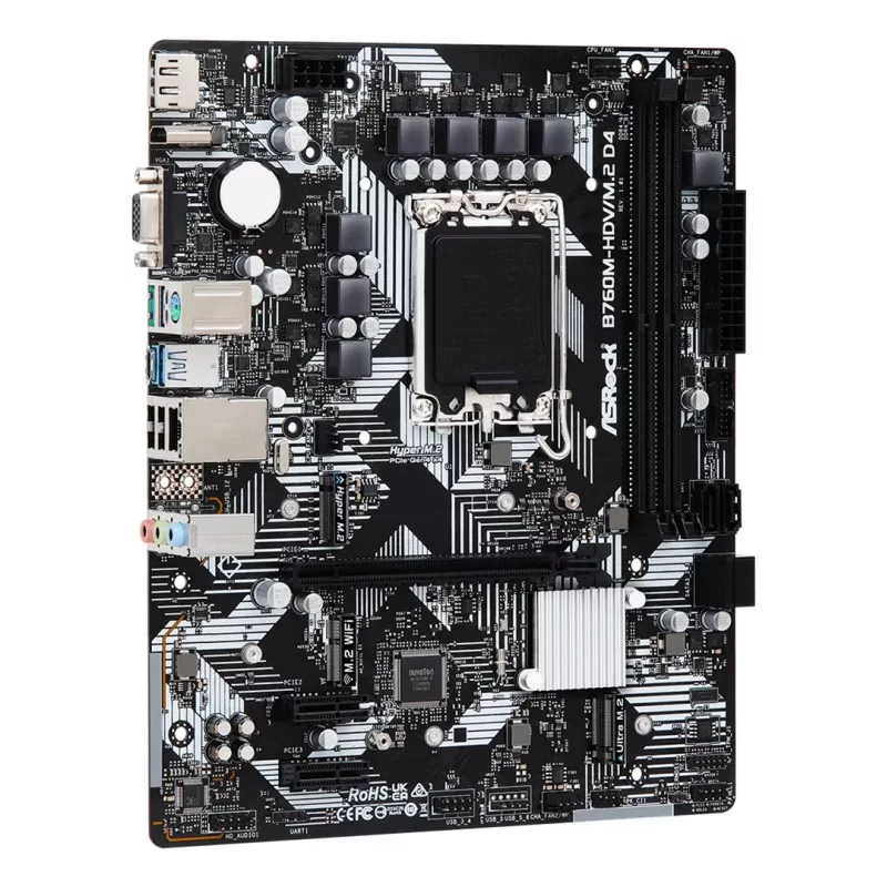 ASRock B760M-HDV/M.2 D4 DDR4 LGA 1700 Micro-ATX emaplaat