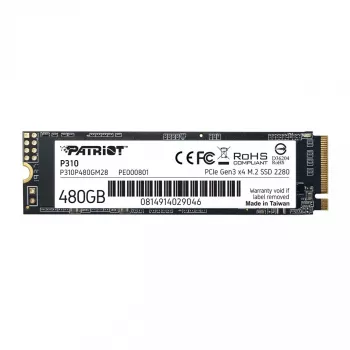 SSD-ketas Patriot Memory 480 GB M.2 PCI Express 3.0 NVMe P310
