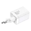 Baseus Super Si Pro kiirlaadija USB + USB-C 30 W (valge)