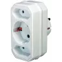 Toiteadapter Brennenstuhl 1508050 2 + 1 pistikupesaga, valge