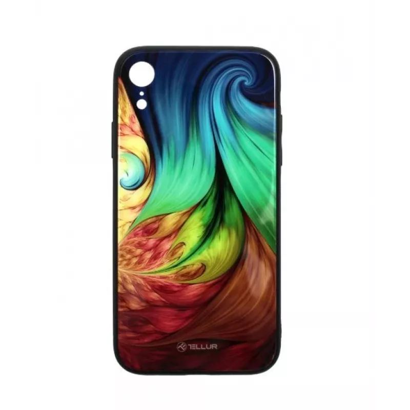 Telefonikate Tellur Cover Glass Print iPhone XR-ile Mesmeric – kõva tagapaneeliga kaitseümbris klaasprindiga