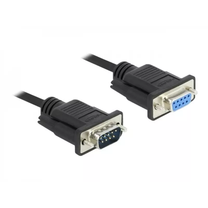 Jadakaabel DeLOCK 86598 Must 5 m RS-232 Sub-D9
