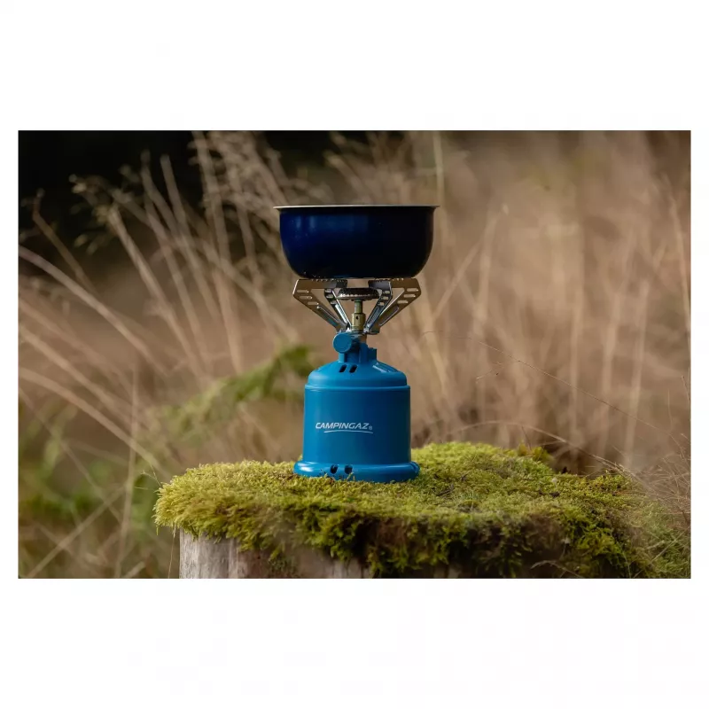 Vedelkütusel matkapliit Campingaz 2230063 — 1 põleti, maagaas, Ø 14 cm, kõrgus 190 mm, 280 g