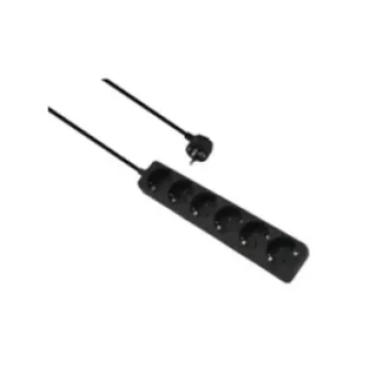 Pikendusjuhe helos CLASSIC 6 pistikupesaga, must, 1,5 m kaabel