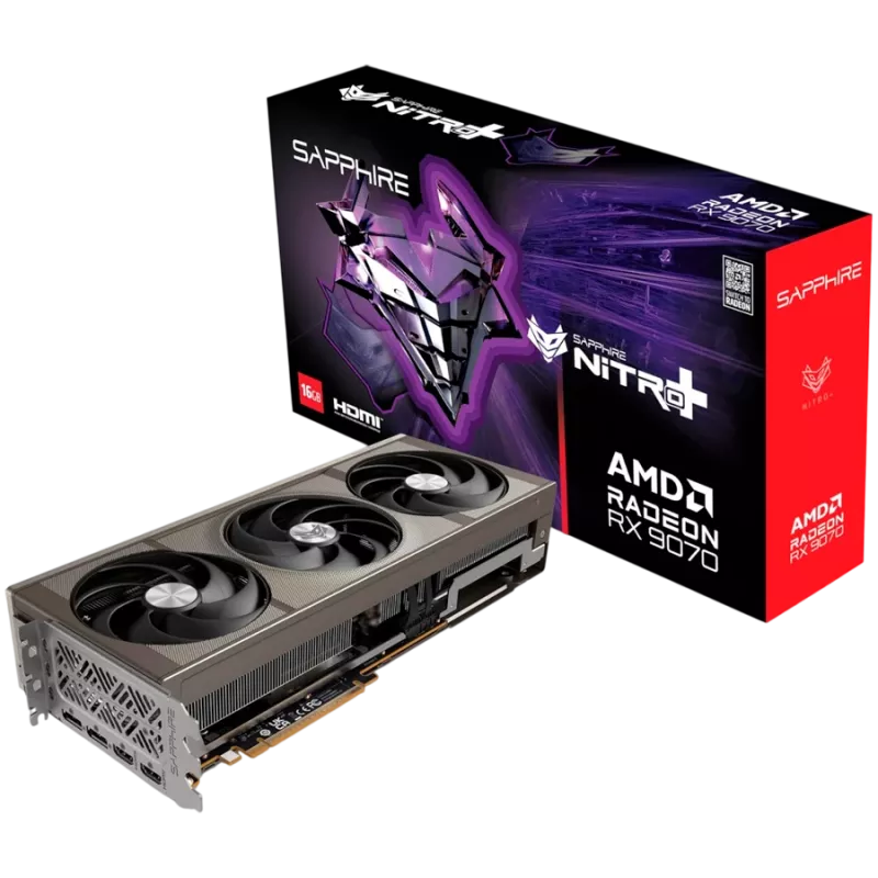 SAPPHIRE NITRO+ Radeon RX 9070 16GB GDDR6 graafikakaart