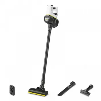 2-in-1 püsttolmuimeja Kärcher VC 4, kotita, juhtmeta 21.6 V Liitium-ioon, 30 min tööaeg, HEPA, 2 kiirust, kollane/must