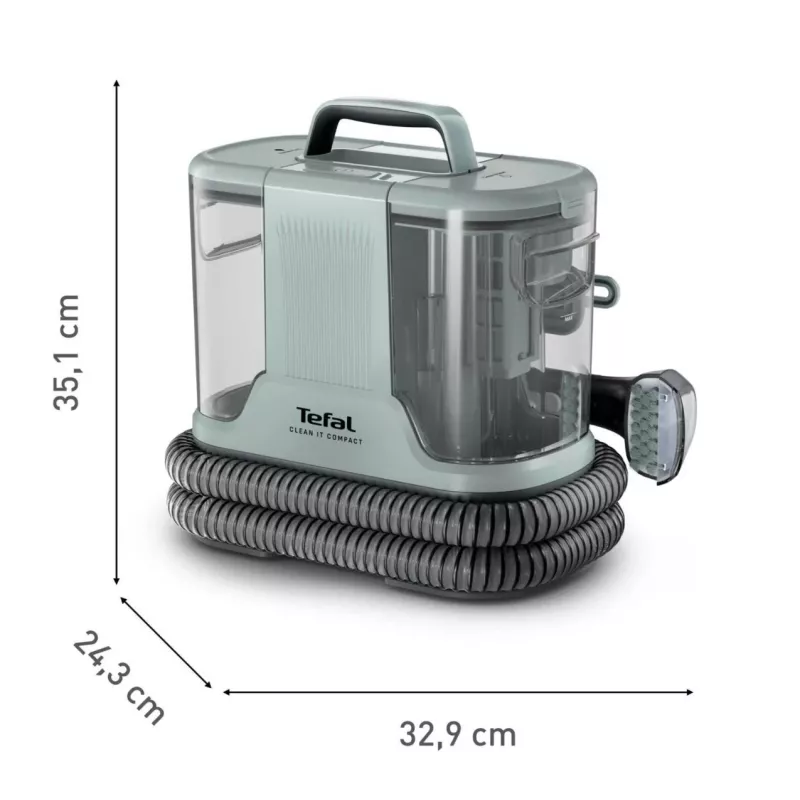 Kaasaskantav plekieemaldaja Tefal Clean It Compact Pet IZ3020F0 — käeshoitav polstri- ja loomaplekkide puhastaja