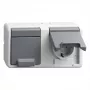 Socket outlet (Schuko) Gira 478130 — 2-fold horizontal surface-mounted, gray