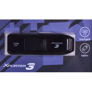 USB-mälupulk PATRIOT Xporter 128 GB USB Type-A 3.2 Gen 1 (80 MB/s) liuguriga must