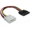 Toitekaabel SATA HDD DeLOCK B40160100 4-kontaktiline isane sirge 0.12 m