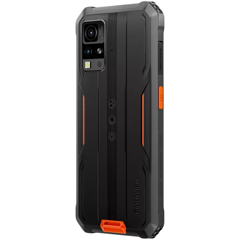Blackview Rugged BV4800SE LTE 6.56 inch HD+IPS 720x1612 90Hz 4Gb+64Gb UMS9320E Octa-Core 1.8GHz CAM Front 8MP Rear 16MP+2MP NFC 5100mAh ILMA LAADIJATA Android 15 Oranž