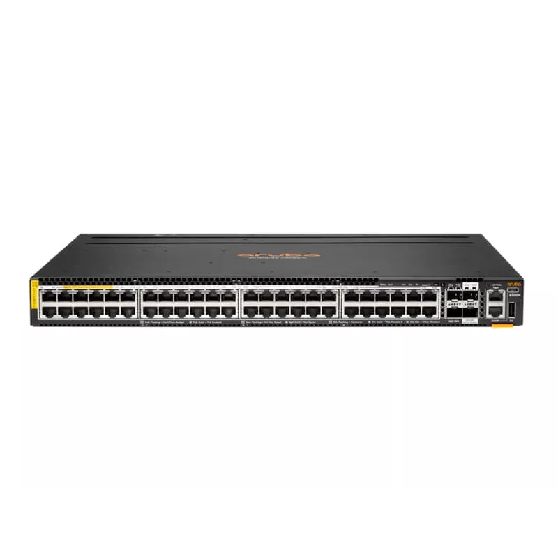Hallatav võrgukommutaator HP Enterprise Aruba R8S90A 48x 5G Ethernet (100/1000/5000) PoE, RJ-45/USB-C konsool, 880 Gbit/s
