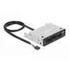 DeLOCK 91708 kaardilugeja USB 2.0 sisemine must hall CF SD MicroSD