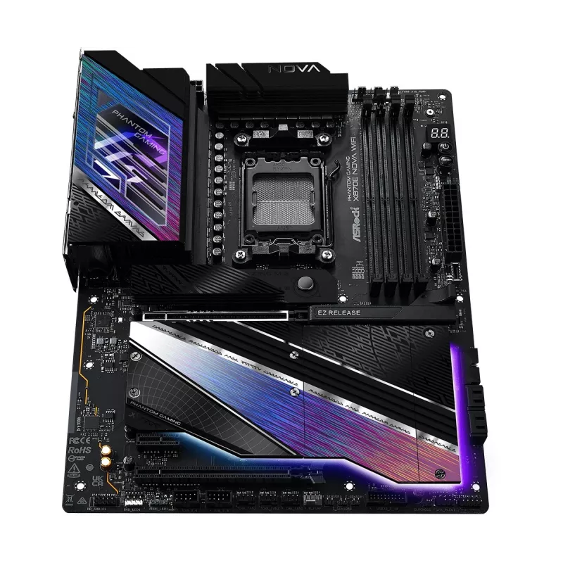 Emaplaat ASROCK MK X870E NOVA WIFI AMD X870E Socket AM5 ATX, DDR5, 4x DIMM, 256GB, Wi‑Fi 7, BT 5.4, 5Gb LAN, PCIe Gen5 M.2