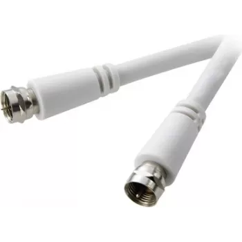 SpeaKa Professional SAT-ühenduskaabel [1x F-pistik - 1x F-pistik] 1,50 m 90 dB Valge (SP-7870000)