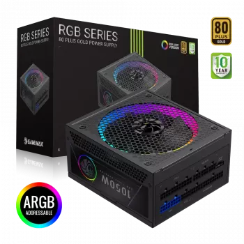 Gamemax toiteplokk, 80 PLUS, Gold | RGB 1050G | 1050 W