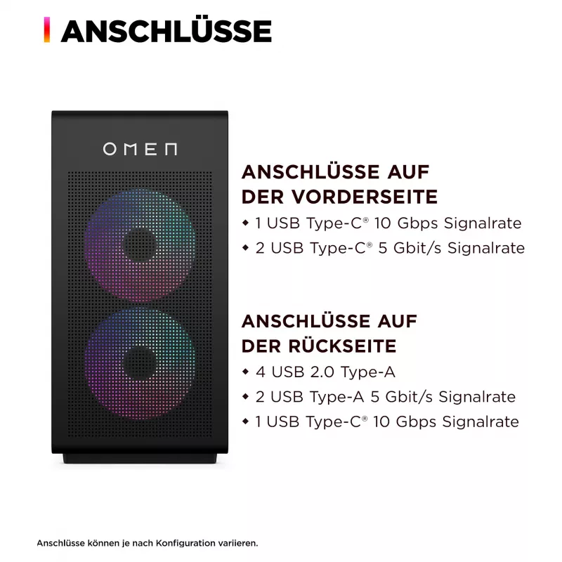 HP OMEN 35L GT16-0065ng AMD Ryzen™ 7 8700F mänguarvuti