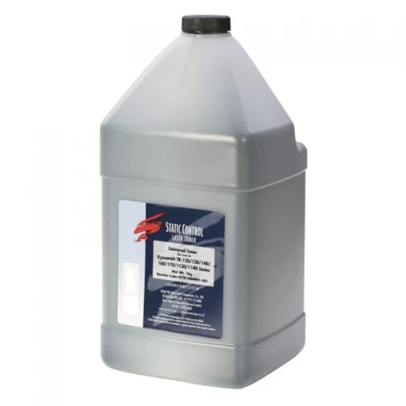 Static Control tooneripulber Kyocera kassettidele TK-18/TK-130/TK-140/TK-160, 1 kg, must