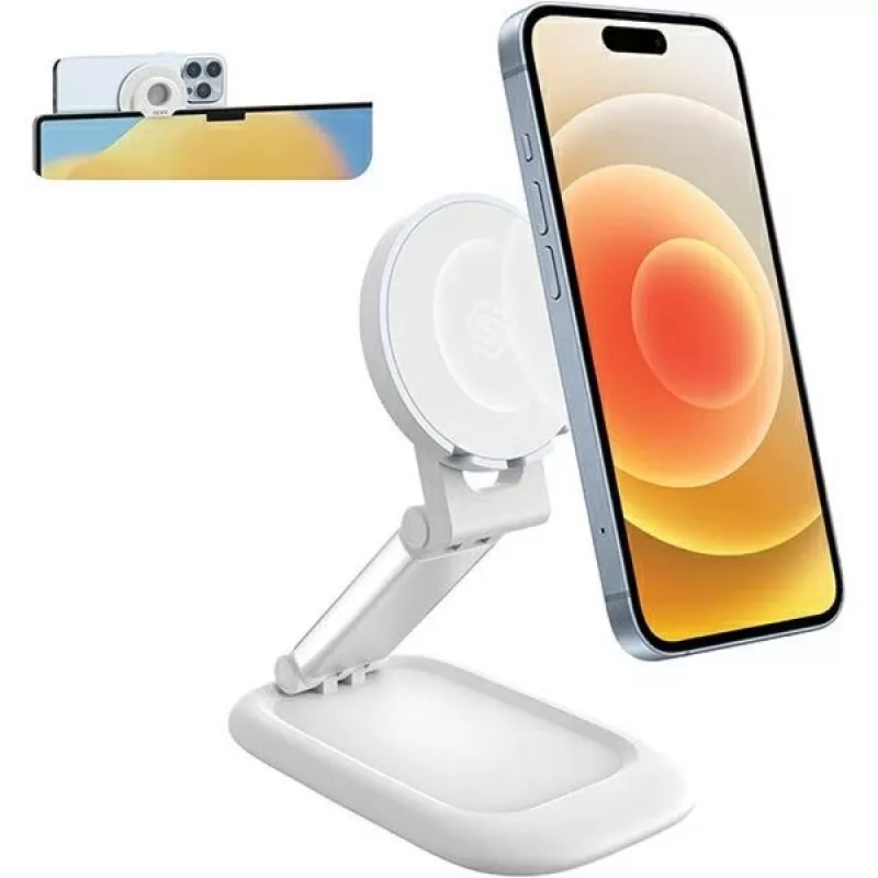 Magnetiline alus SODI BM-310 valge MagSafe — magnetiline telefonialus, ühildub MagSafe laadijatega
